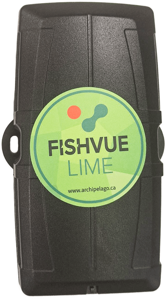 FishVue LIME (black) product photo that links to the FishVue LIME Installation Manual (Black)